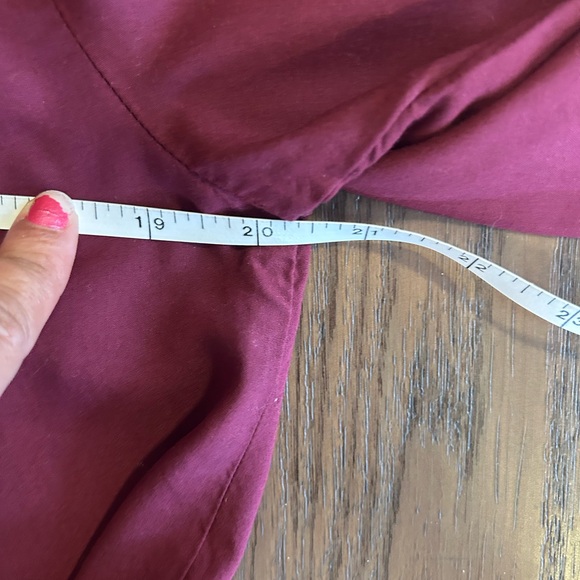 Old Navy Long Sleeve Embroidered Tunic Swing Dress Burgandy Color Size M - Picture 6 of 6